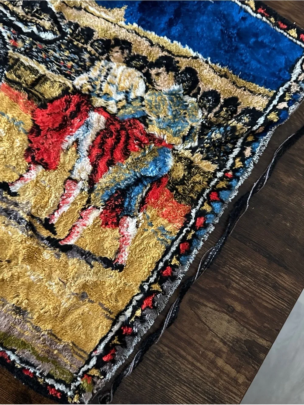 Vintage Mediterranean Rustic Bullfighting Wall Tapestry Rug Home decor Artsy